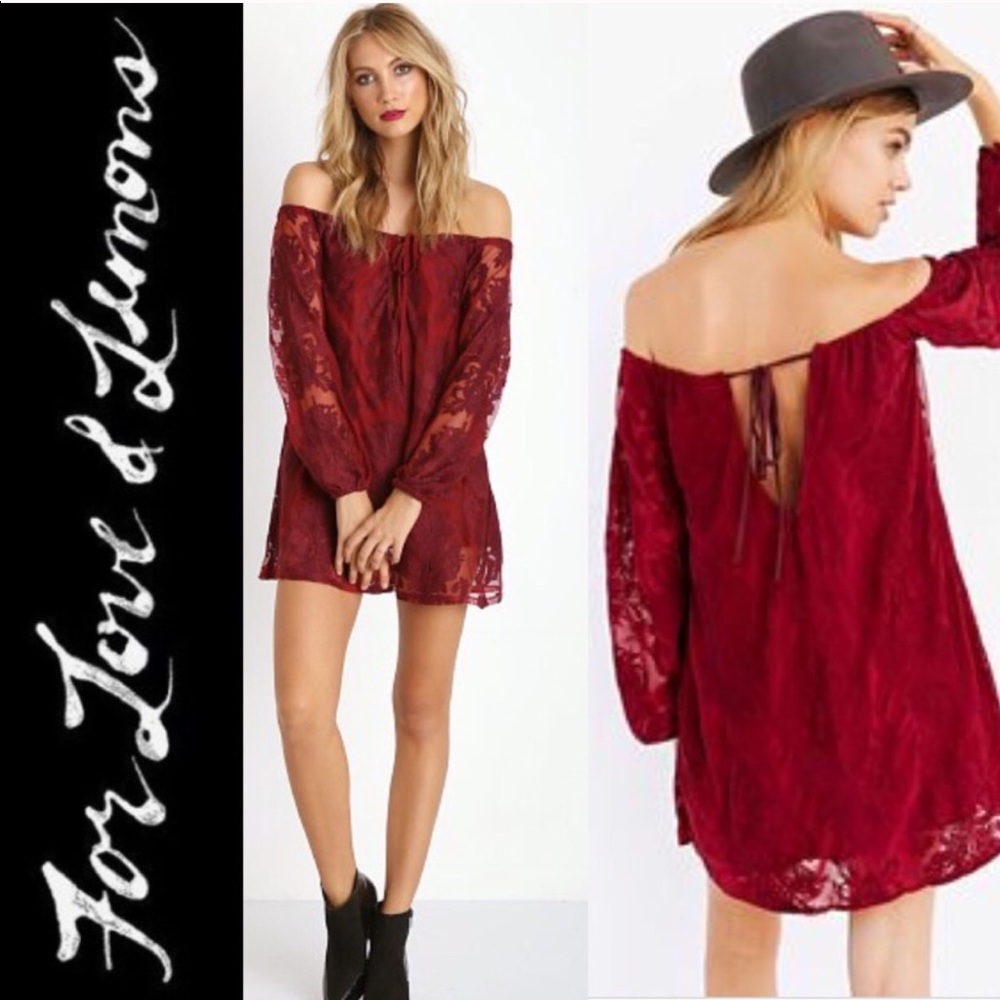 For Love & Lemons Lace Mini Dress